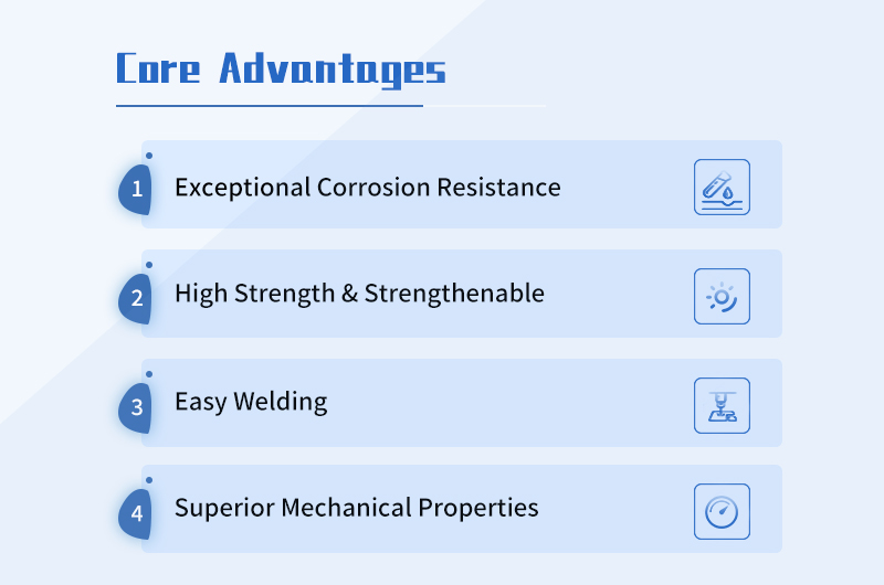 Advantages diagram of 5454 aluminum advantages