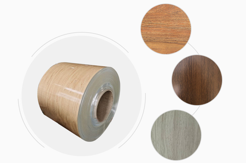 Aluminio con textura de madera