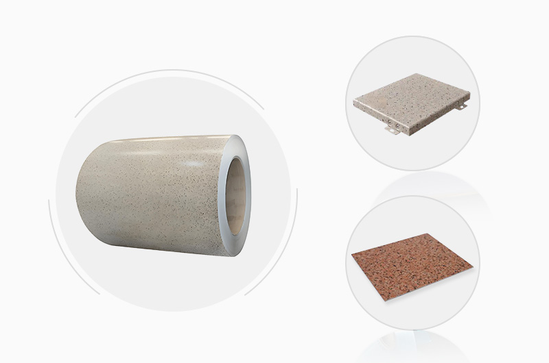 Taş desenli al&uuml;minyum levha ve rulo