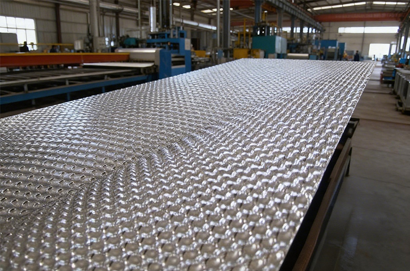 Hitzeschild aus gepr&auml;gtem Aluminium