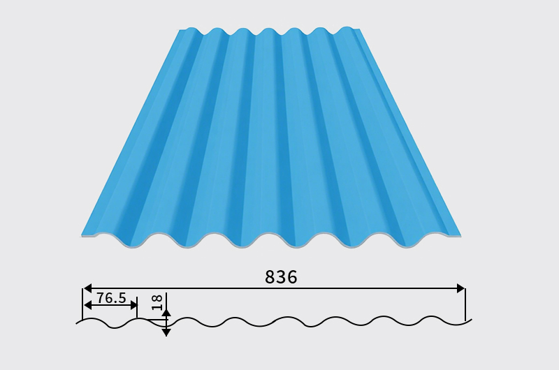 Arched corrugated sheet Arched corrugated sheet