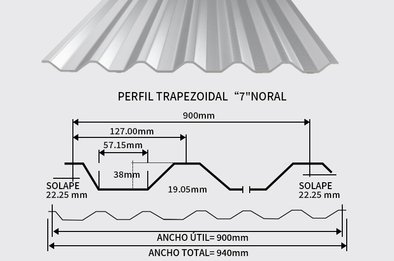 Trapezoidal corrugated sheet Trapezoidal corrugated sheet