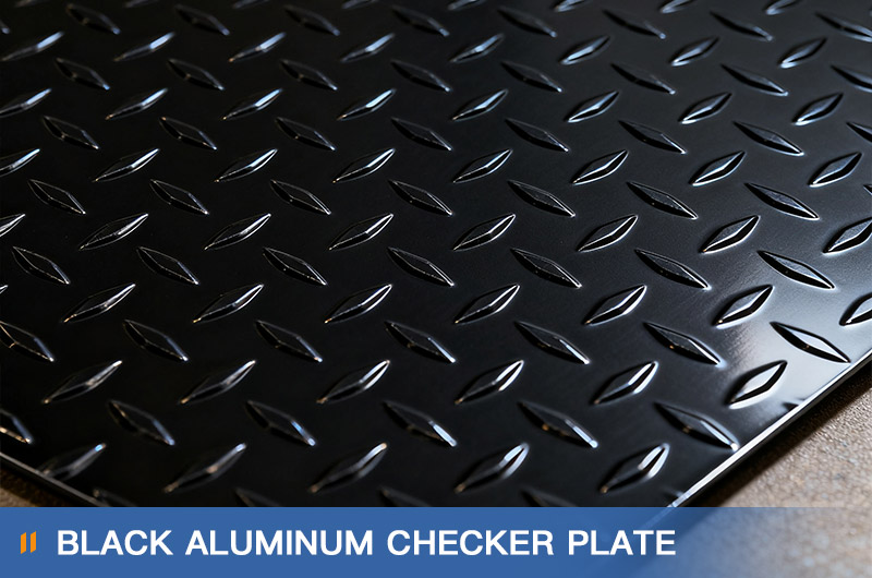 Black Aluminum Checker Plate