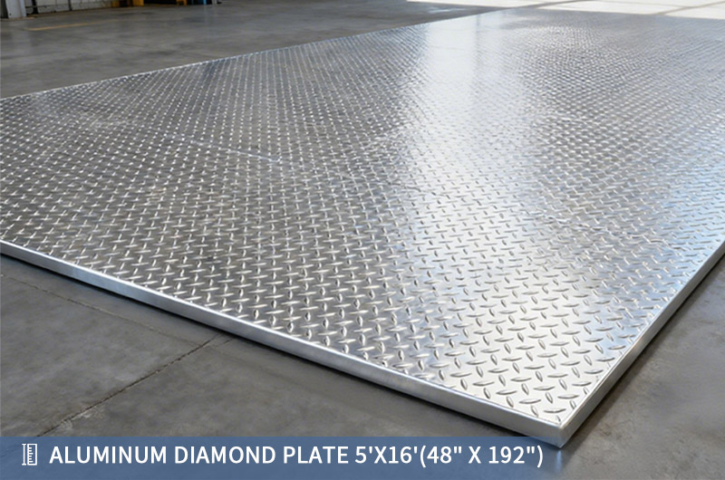 Aluminum Checker Plate 5'×16' (48" × 192")
