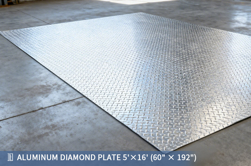 Aluminum Checker Plate 5'×16' (60" × 192")