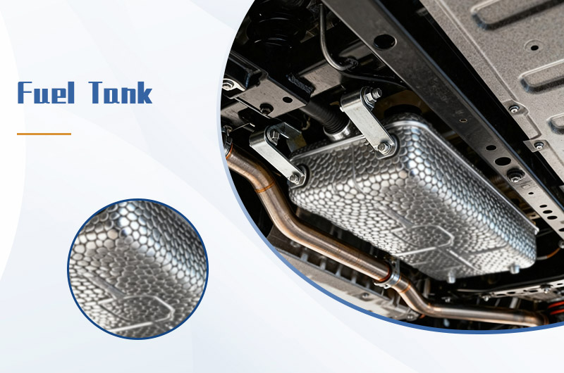 Embossed Aluminum Heat Shields used in fuel tank