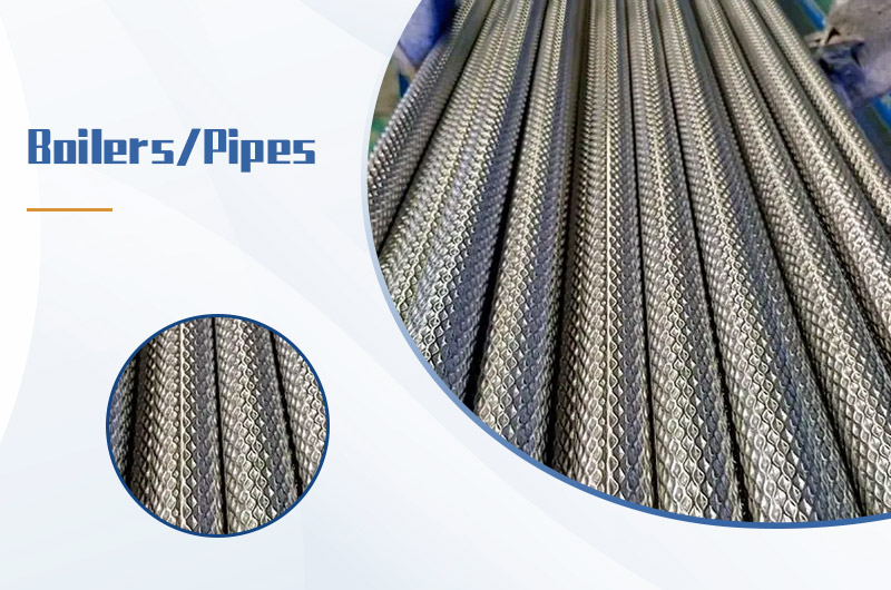 Embossed Aluminum Heat Shields used in boilers pipes