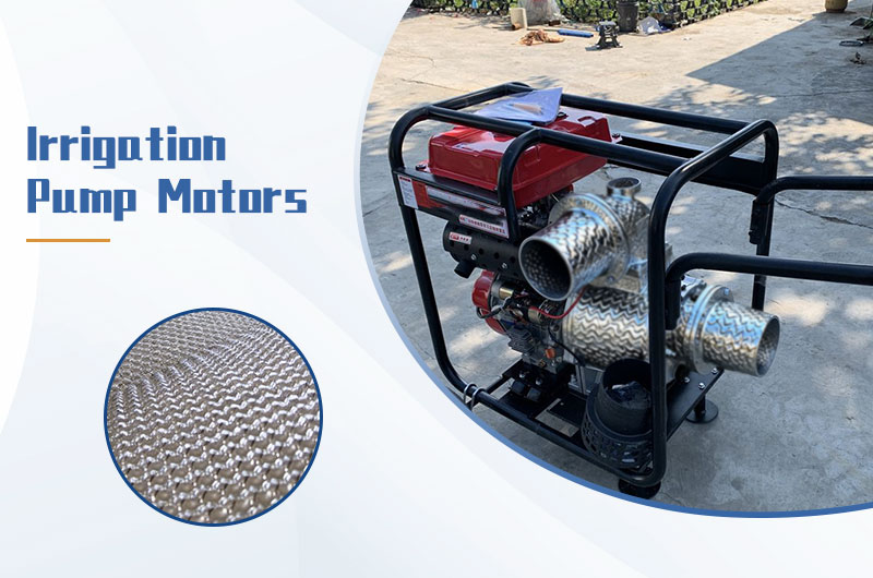 Embossed Aluminum Heat Shields used in irrigation pump motors