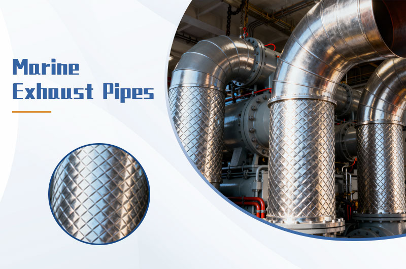 Embossed Aluminum Heat Shields used in marine exhaust pipes