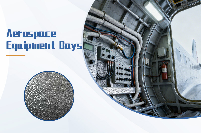 Embossed Aluminum Heat Shields used in aerospace equipment bays