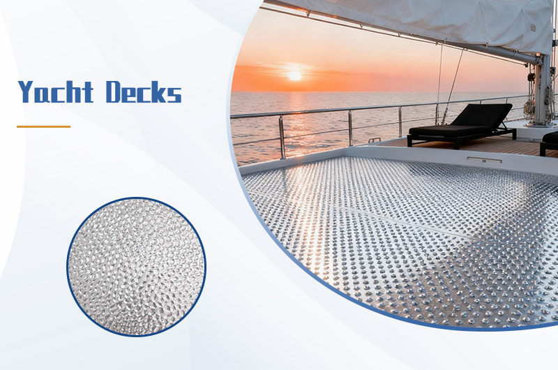 Embossed Aluminum Heat Shields used in yacht decks