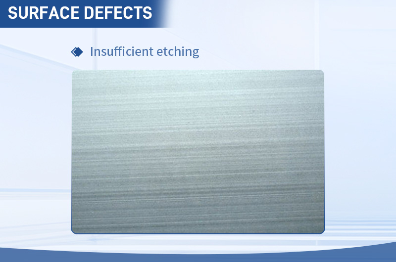 Defecto de gravado insuficiente