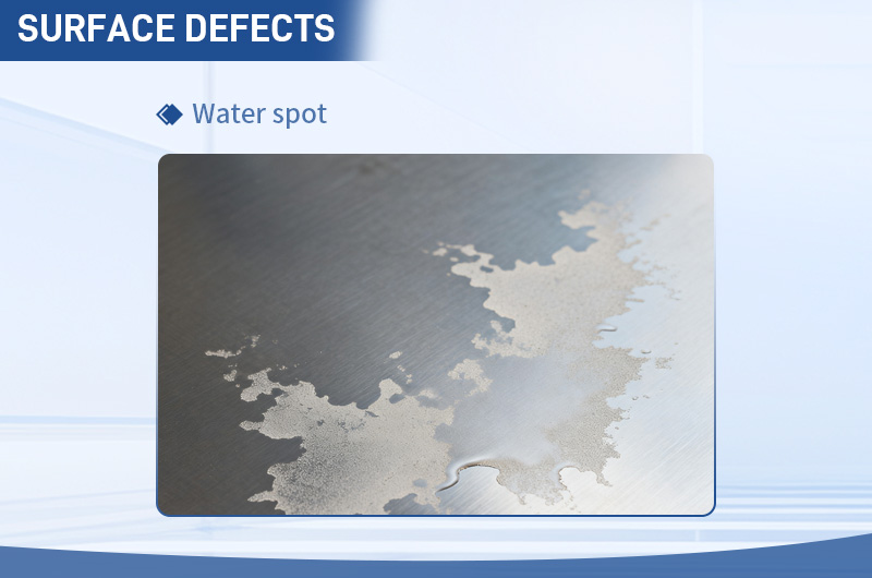 Defecto de manchas de agua
