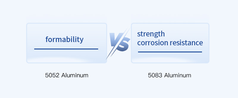 The key differences between 5083 and 5052.