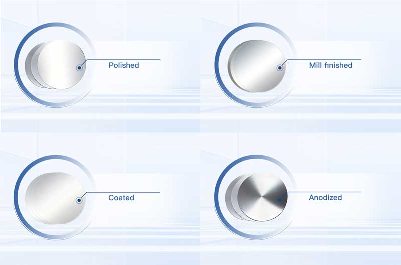 Tratamientos superficiales de discos de aluminio